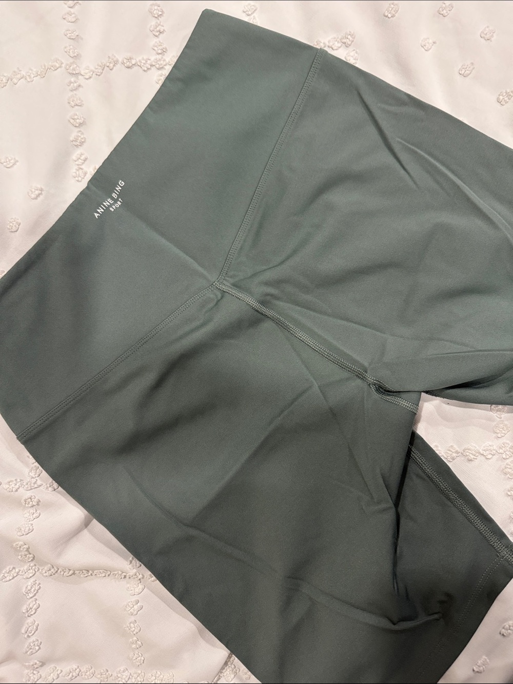 Aritzia High-Rise Olive Green Bike Shorts